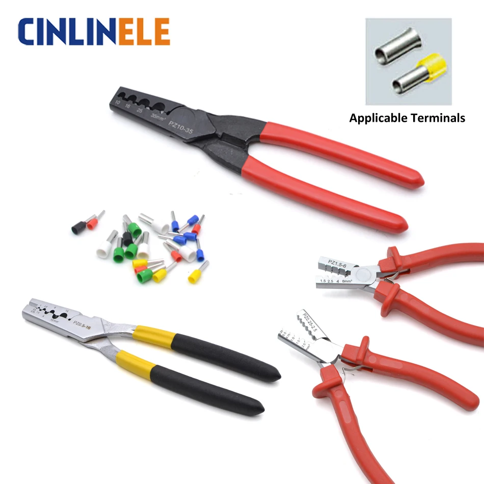 0.25 35mm GERMANY Style Small Crimper Pliers electrical Bootlace