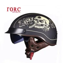 Certificação de segurança DOT capacetes TORC retro locomotiva Homem meia-face capacete ABS Capacetes de Bicicleta Elétrica Metade da motocicleta do príncipe