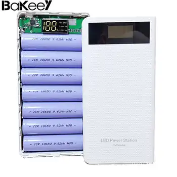 

Bakeey Type C 7x18650 DIY Power Bank Box Kit Dual USB DIY Battery Charging Case Fast charger Cover for universal mobile phone
