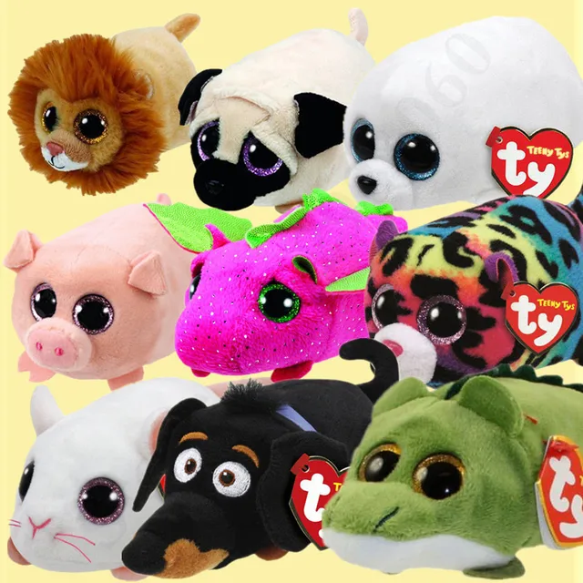 Special Price TY Beanie Boos Teeny Tys 10cm Curly Pig Candy the Buddy Pug Dog Kimi Siamese Cat Poop sr Emoji Anna Mouse Tiggy Tiger Doll Toy