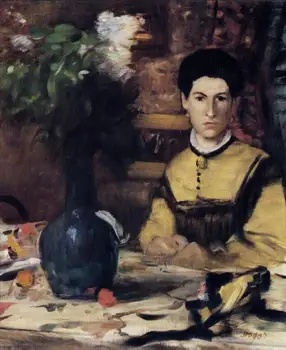 

High quality Oil painting Canvas Reproductions Madame de Rutte (1875) By Edgar Degas hand painted
