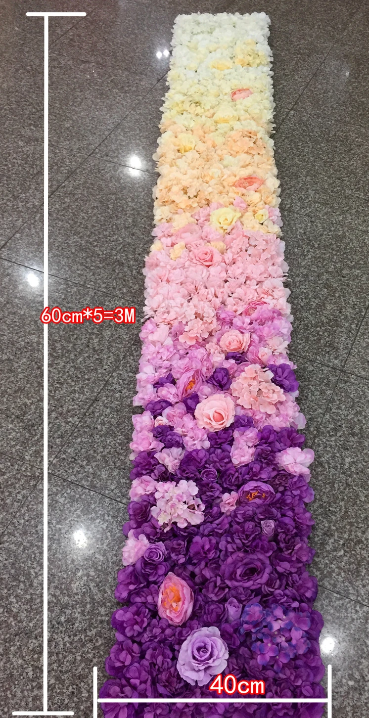 2,8 м x 2,4 м Voilet свадебный цветок стены постепенное изменение сиреневый цветочный фон украшение свадебной сцены