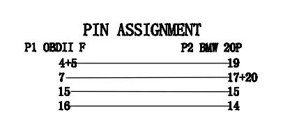 Горячая распродажа 20 Pin Для OBD2 16 PIN гнездовой разъем OBD ODB2 для BMW 20pin OBD II адаптер для BMW E36 E39 X5 Z3 серии