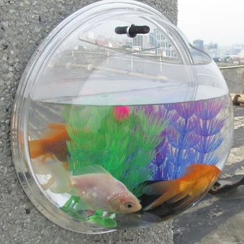 

Hot Fish Tank wall mounted bowl AQUARIUM WALL HANGING PLANT POT HOME DECORATION