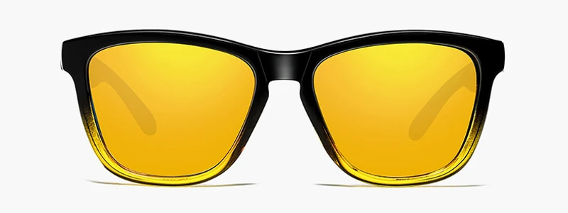 Поляризованные солнцезащитные очки мужские дизайнерские солнцезащитные очки женские негабаритные брендовые дизайнерские зеркальные линзы винтажные модные высококачественные - Цвет линз: Цвет: желтый