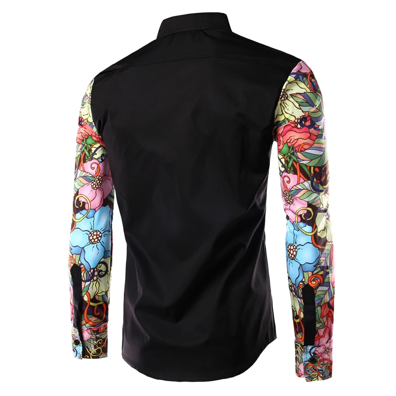2016-Fashion-Spring-Long-Sleeve-Casual-Men-Shirt-Floral-Pink-And-Red-Porcelain-Print-Patchwork-Unique (3)