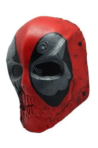 Новая Полнолицевая маска с сеткой для защиты страйкбола, Пейнтбольного черепа, маска для танцев