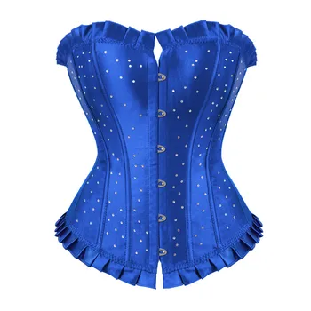 

Gothic Corset Sexy Bustiers Corselet Gothic Clothing Women Waist Trainer With Diamonds Sexy lingerie Push Up Bustier Crop Top