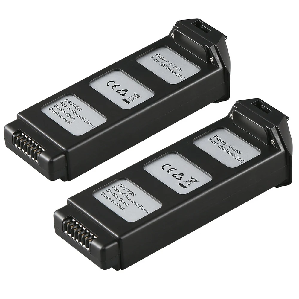 

2Pcs 7.4V 1800mAh Li-po Battery for MJX B5W Bugs 5W Brushless RC Drone Quadcopter Batteries