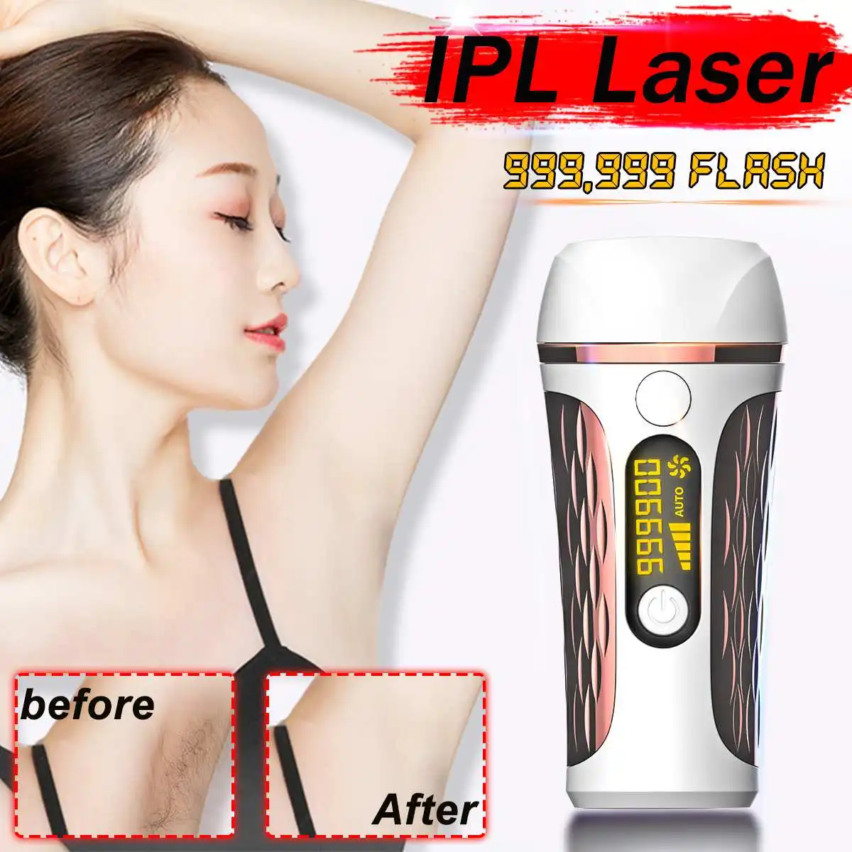 

999999 Flash Professional Permanent IPL Epilator Laser Hair Removal Electric Women Painless Threading Hair Remover Machine