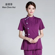 Летний женский медицинский скраб для больниц, набор одежды, распродажа, дизайн, тонкие, подходят, зубные скрабы, красота, салон, униформа медсестры, спа, мульти-карман