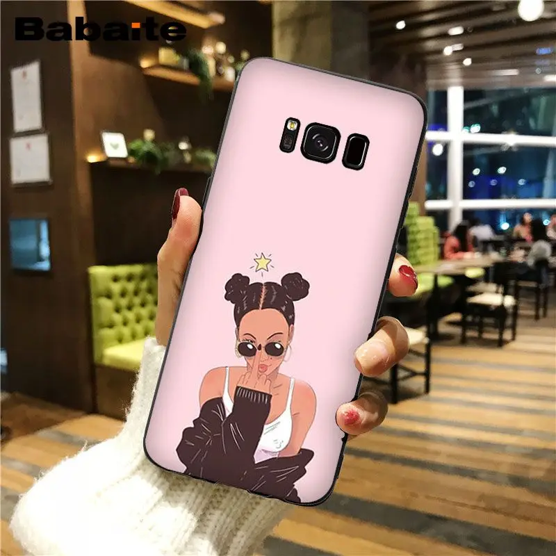 Babaite меланин POPPIN Black Girl Ультратонкий чехол для телефона с узором Samsung GALAXY s6 edge plus s7