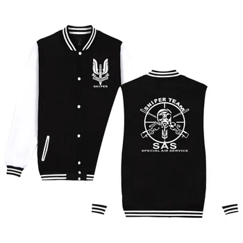 

LUCKYFRIDAYF Special Air Service SAS Baseball Jacket men women Hoodies Sweatshirt casual Long Sleeve Jackets coat tops plus size