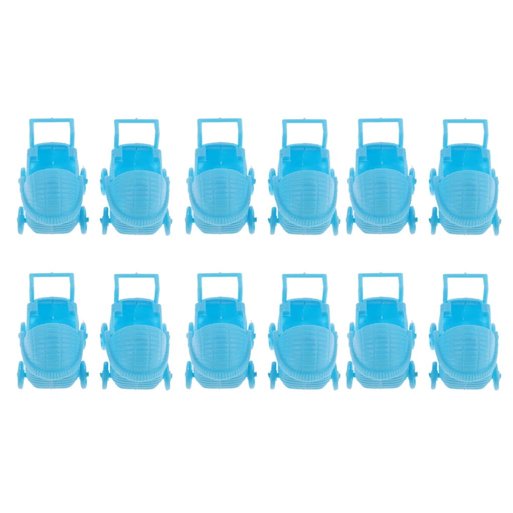 Pieces of 24 Cute Baby Carriage Baby Shower Birthday Party Favor Table Decorations Pink+Blue