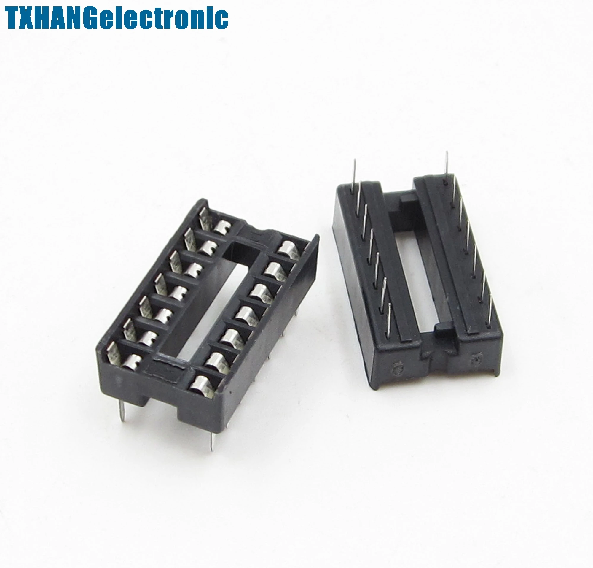 50PCS 16pin DIP IC Socket Adaptor Solder Type Socket Pitch Dual Wipe Contact