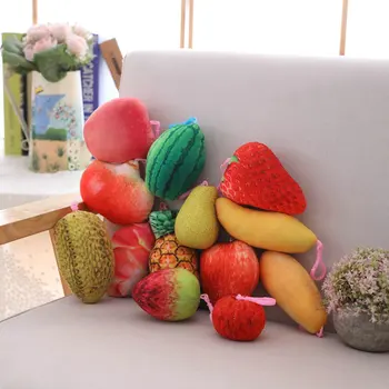 

13cm 1 piece vegetables cauliflower mushrooms blueberries apples garlic starwberry 9 soft plush toys Halloween gifts Christmas