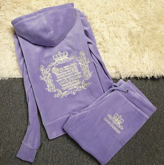 High Quality Velvet Fabric Tracksuits Women Velour Sweatsuit Hoodies Full Sleeve Tops and Sweat Pants Set S-XXXL High Quality Velvet Fabric Tracksuits Women Velour Sweatsuit Hoodies Full Sleeve Tops and Sweat Pants Set S-XXXL