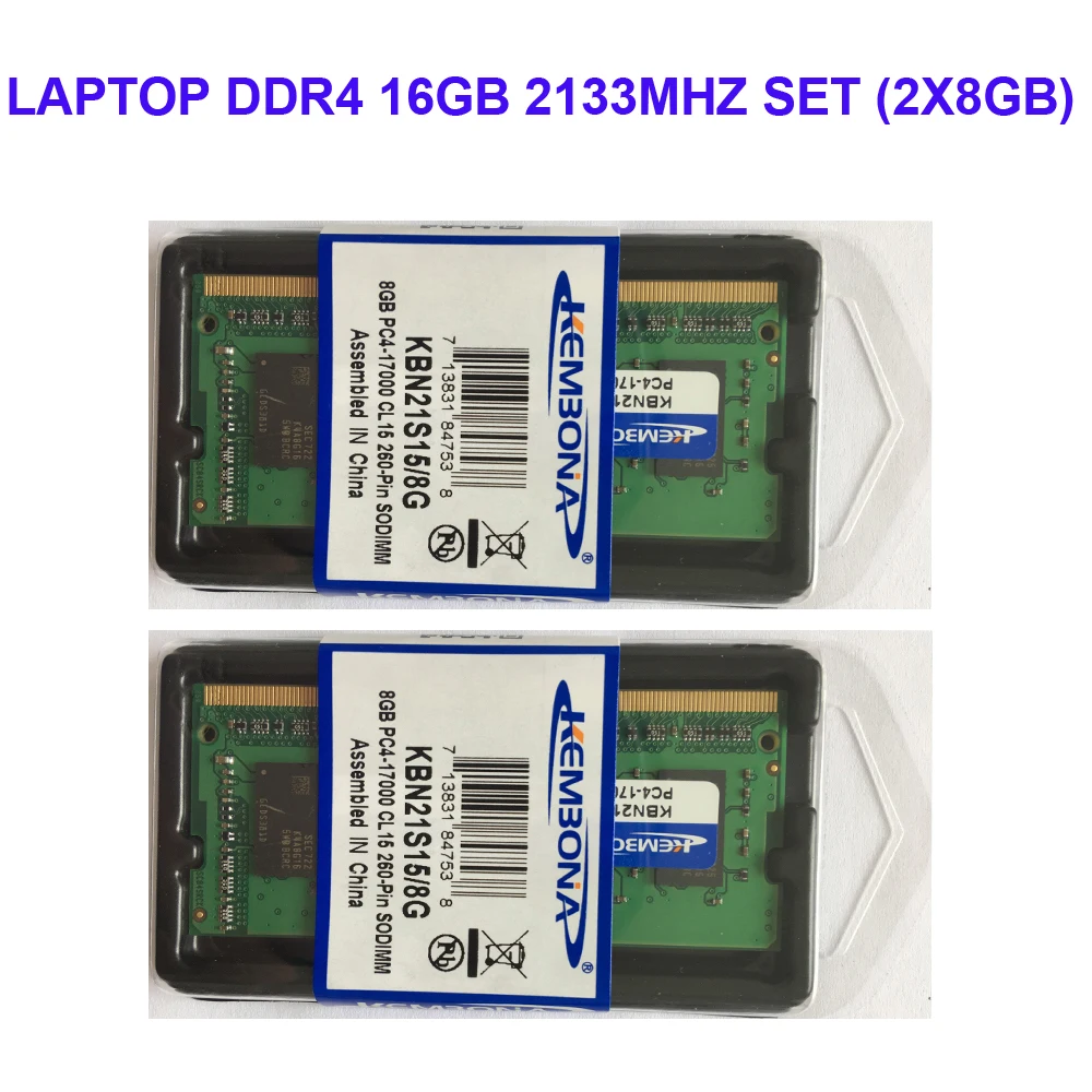 Kembona ноутбука DDR4 16 GB KIT (2X8 GB) Оперативная память памяти 2133 МГц 2666 Memoria 260-pin SODIMM ОЗУ Stick Бесплатная доставка