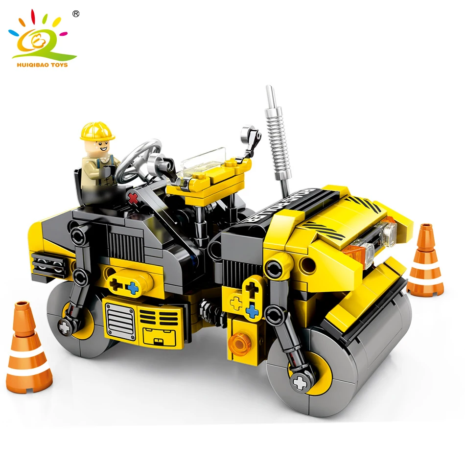 288Pcs Engineering Road Roller Vehicles Toys Compatible Legoingly City Building Blocks Repair Technic Construct Bricks Children