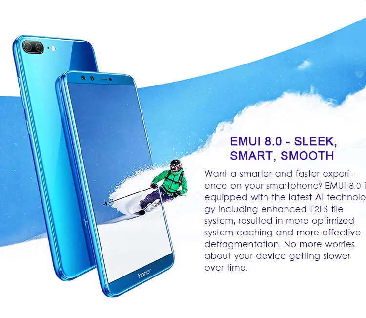 HUAWEI HONOR 9 LITE 3GB RAM 32GB ROM Hisilicon Kirin 659 2.36GHz Octa Core 5.65 Inch FHD+ Full Screen Quad Camera Android 8.0 4G LTE Smartphone