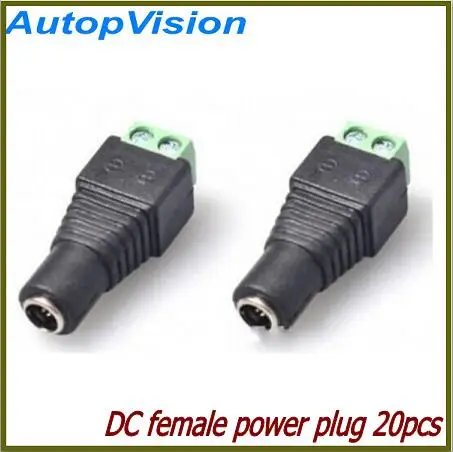 50 шт./лот 5.5/2.1 мм DC Женский видеонаблюдения UTP Мощность переходник dc/ac 2 кабеля conncetor CCTV Системы