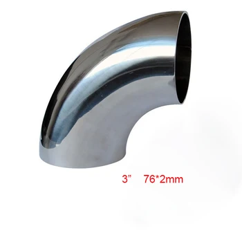 

SS304 Material 3", 76mm Stainless Steel Sanitary Welding Type 90 Degree Elbow