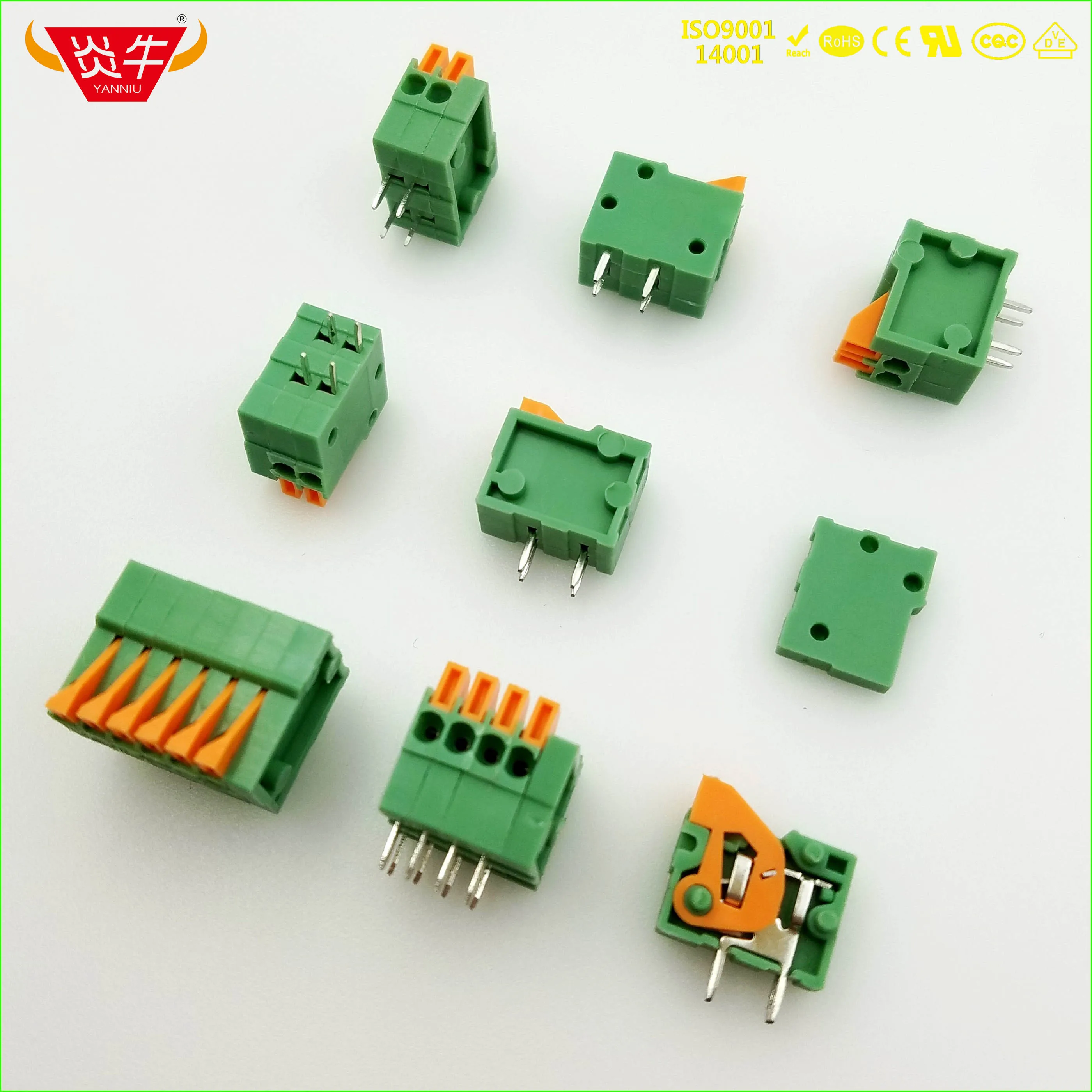 Blocos de Terminais de Mola Milímetros 2pin12pin Ffkds – H-2.54 1791826 Phoenix Contact Degson Kefa Kf141r 2.54 Dg141r 2p12p Pcb
