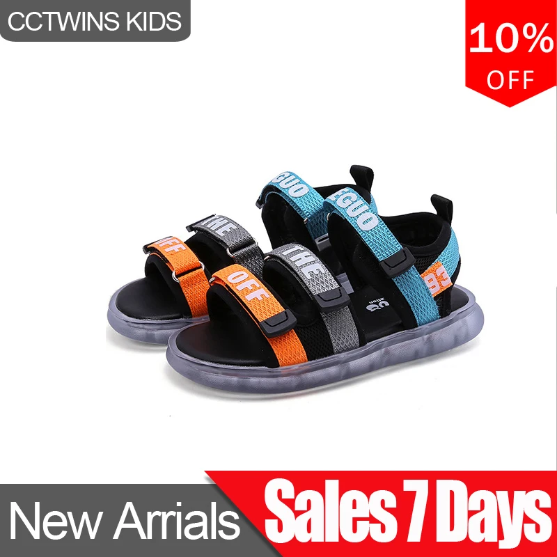 

CCTWINS Kids Shoes 2019 Summer Girls Fashion Light Beach Sandals Boys Colorful Barefoot Flats Toddler Children Soft Shoes BL005