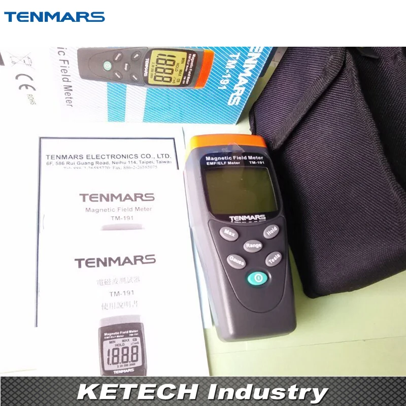 EMF Electromagnetic Magnetic Field Meter Tester Gauss Electromagnetic Radiation Detectors Meter TENMARS TM-191 EMF Electromagnetic Magnetic Field Meter Tester Gauss Electromagnetic Radiation Detectors Meter TENMARS TM-191