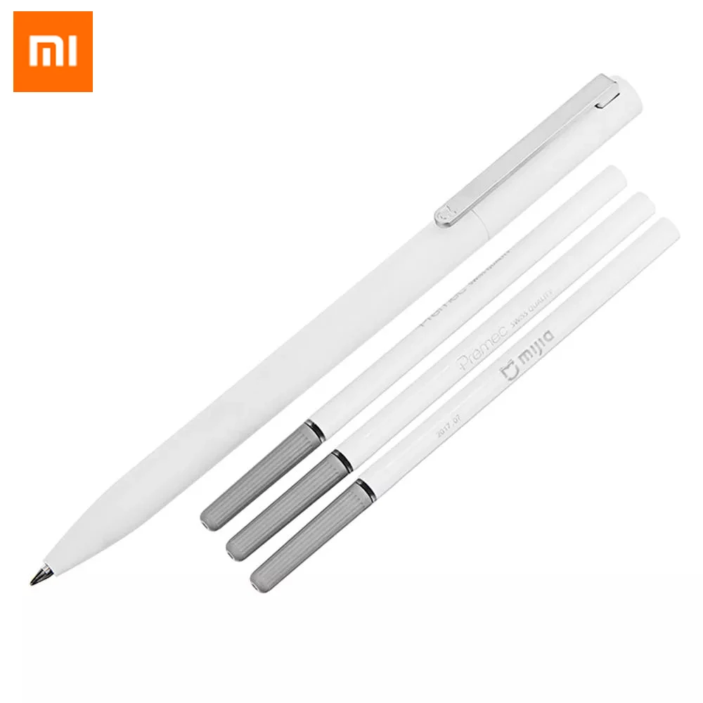 

Original Mi Xiaomi Mijia Smooth 0.5mm Writing Point Sign Pen Durable Signing Pen With 3Pcs Black Ink Refill Pens Light Spell Pen