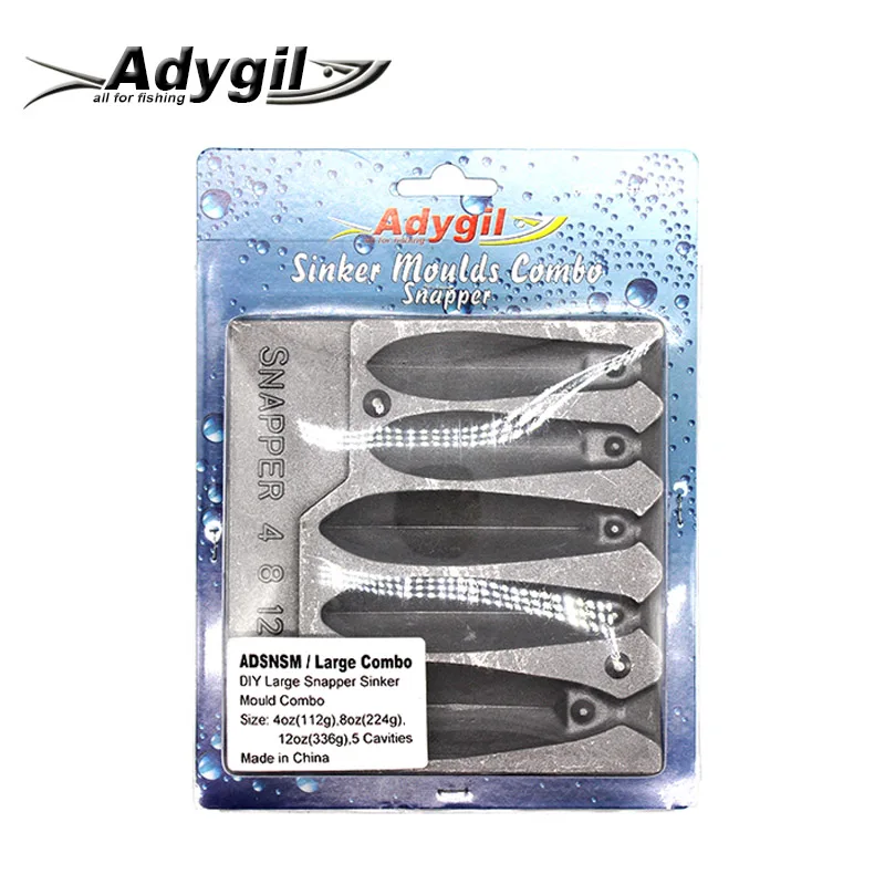 Adygil DIY Fishing Snapper Sinker Mould ADSNSM/Large Combo Snapper