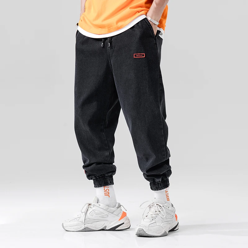 

2019 Autumn New Wester Street Fashion Casual Pockets Men's Jogger Cargo Jeans Modern Stylish Male Solid Denim Jeans Streetwear