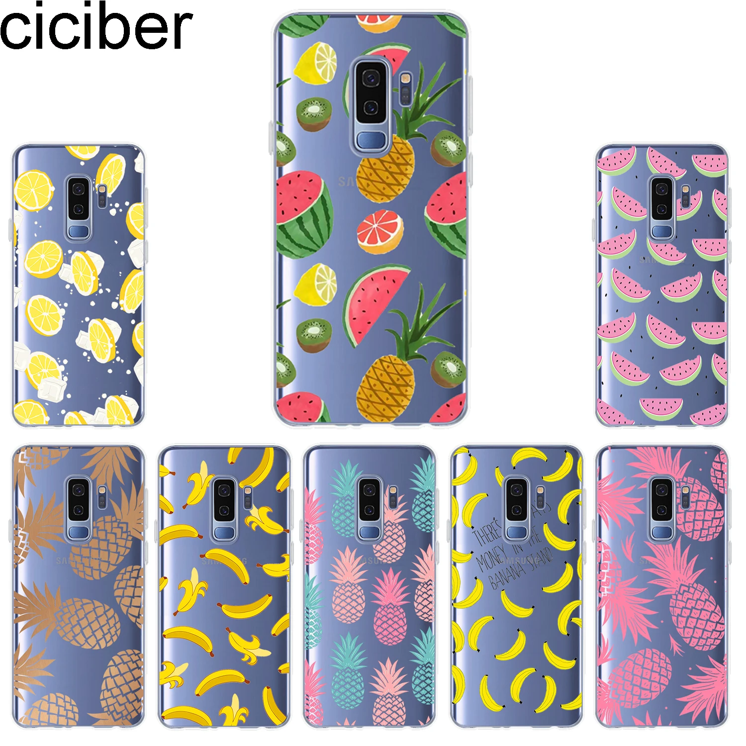 Ciciber чехол для телефона Samsung Galaxy S10 + S10e Lite мягкий TPU S9 S8 S7 S6 S5 Edge Plus ананас |