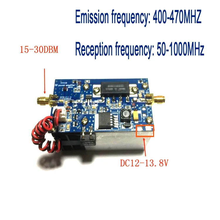 

Half Duplex UHF Power Amplifier For MMDVM Hotspot digital DMR, DPMR, P25, C4FM, SFK Transmission frequency: 400-470MHZ Receiver