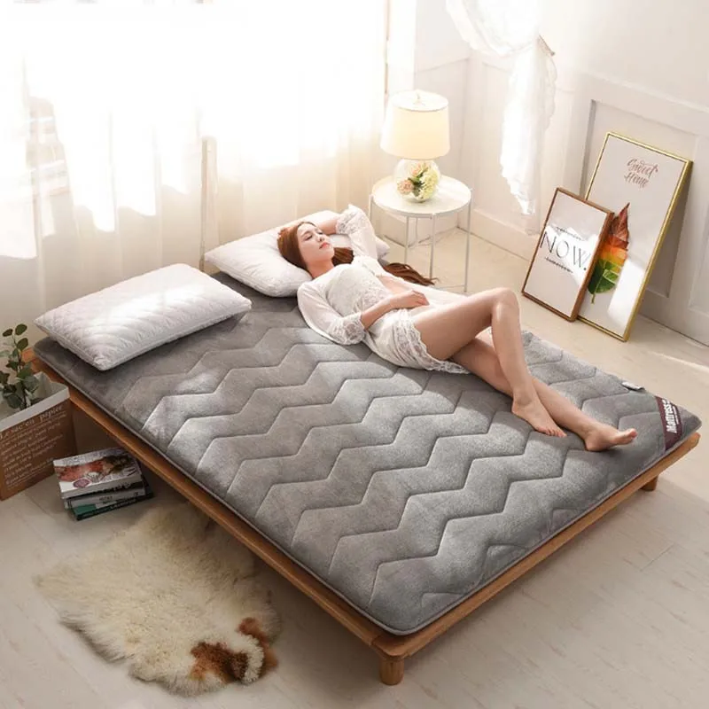 Удобный И Теплый матрас фланелевый дышащий коврик для кровати студенческое спальное место односпальный матрас двуспальная кровать
