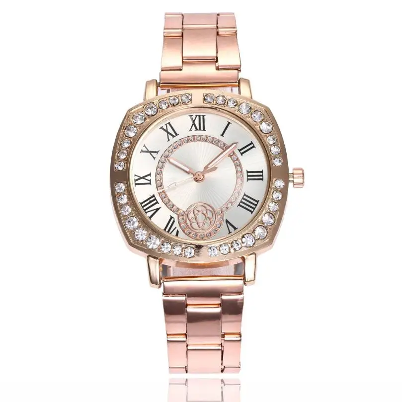 

Hot sale 2018 products Fashion Stainless Steel Band Analog Quartz Round Women Wrist Watch luxury elegant ladies bracelet Watches
