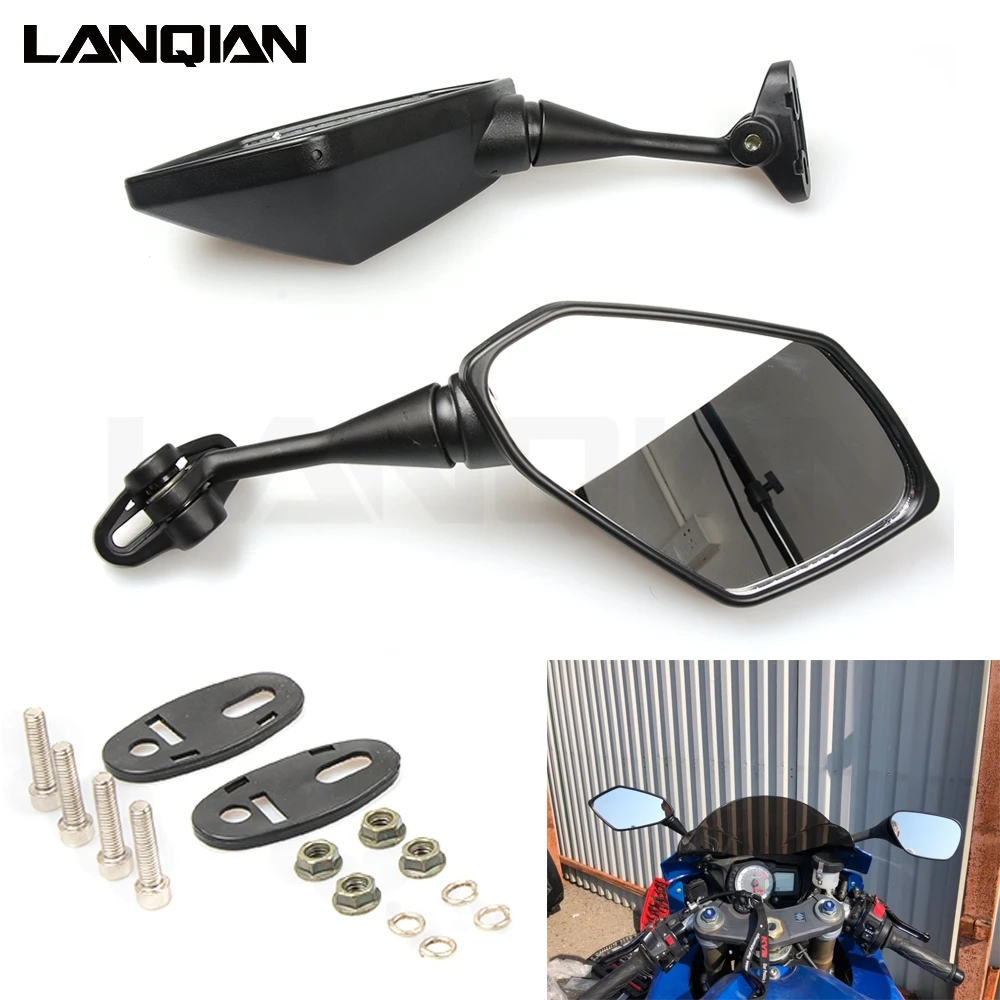 

Motorcycle Mirror Black Moto Rearview Side Mirror For Yamaha YZF600 YZF R1 R6 R3 R125 R25 R15 2003 2004 2005 2006 2007 2008 2009