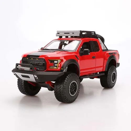 Maisto внедорожный пикап 1:24 модель автомобиля Ford F150 SVT Raptor грузовик Металлические игрушки подарок модифицированный автомобиль модель для коллекции - Цвет: Красный