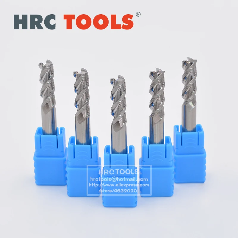 D3x9Hx4Dx50L Карбид Endmill для алюминия HRC45 3 мм режущий диаметр 3-резьба на флейте бит