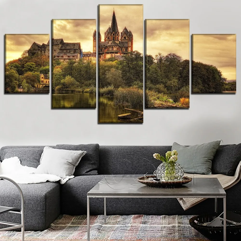 Модульная картина с 5 панелями для церкви Германии храма холста принтом