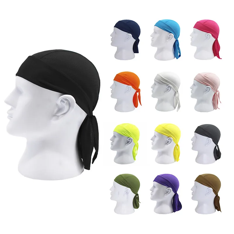 

13Colors Outdoor Quick Dry Pure Cycling Cap Head Scarf Headband Summer Men Running Riding Bandana Cycling Pirate Hat Hood