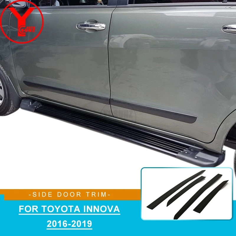 YCSUNZ черная Боковая дверь отделка для Toyota innova kijang 2016 2017 2018 2019 аксессуары ABS Авто