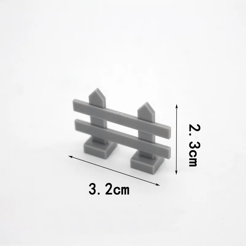 Moc مدينة بنيت سياج سكة حديدية الشارع الرؤية درابزين الحرس بار DIY بناء كتلة تنوير الطوب متوافق مع يتجمع الجزيئات