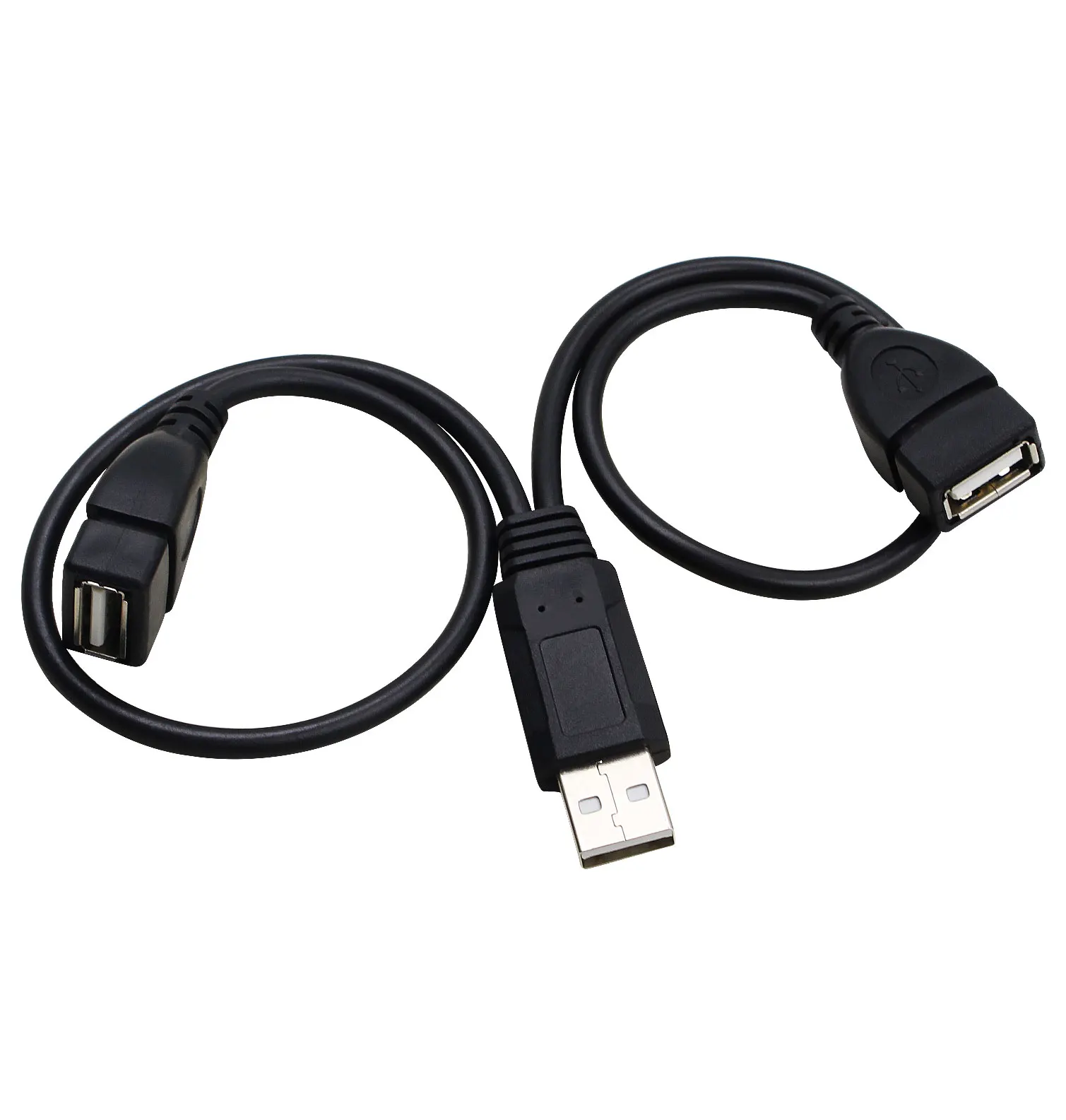 50 шт. двойной USB удлинитель A-Male до 2 A-Female Y кабель Шнур адаптер питания сплиттер