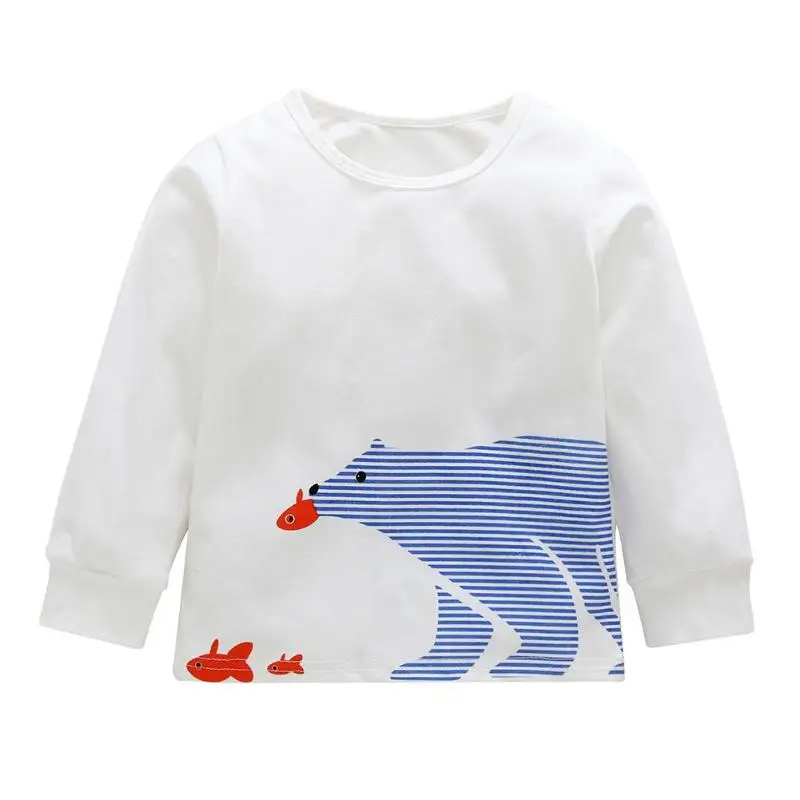 Autumn Baby Clothes Summer Children T-shirt Boys Cartoon Dinosaur Baby Girls Tops Long Sleeve O-Neck Baby Tee Tops Child Outfits