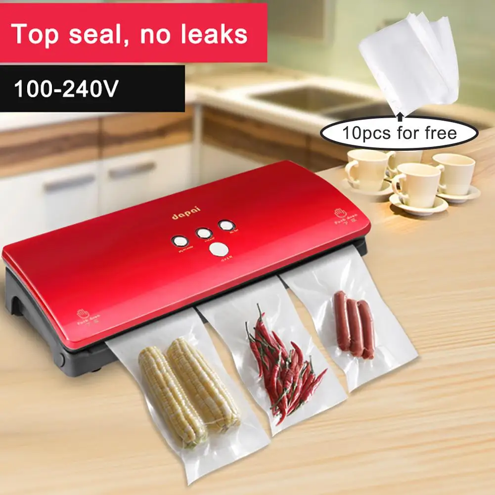 

Automatical Vacuum Sealer Machine Food Saver Household Packaging Tool with Bag Hot
