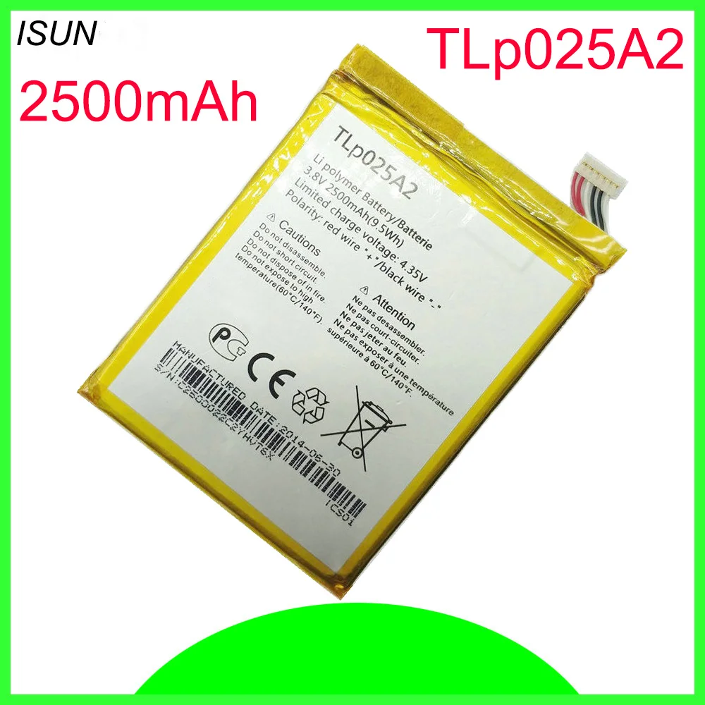 ISUNOO 2500 мАч 3 8 в батарея для Alcatel One Touch Idol X + Plus 6043D OT-6043D TCL S960 Y900 TLp025A2 | Мобильные