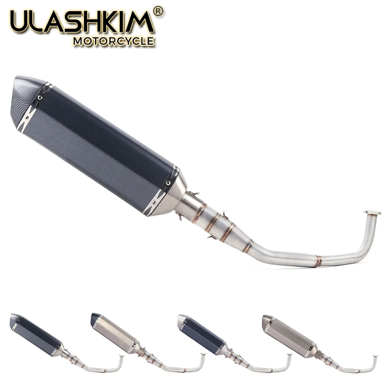 

SH150 SH 125 150I Motorcycle Exhaust Mascape Full System Slip On Middle Link Pipe Muffler For Honda SH125 SH150i SH125i