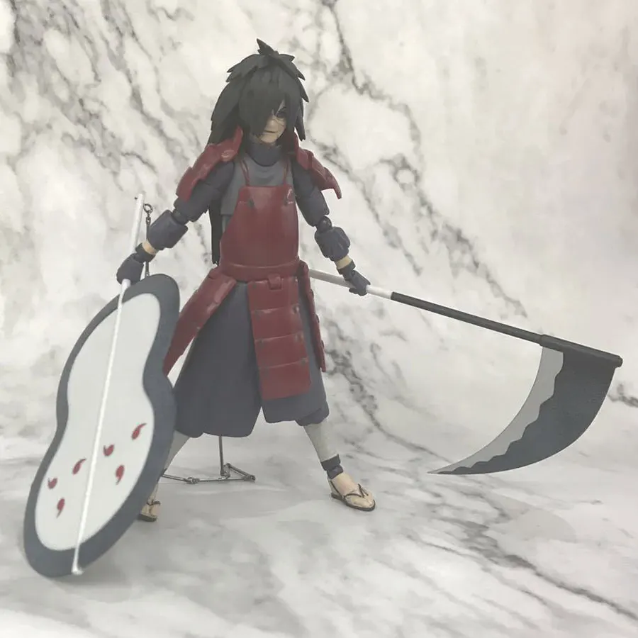 

SHF Naruto Anime Figures 16cm Uchiha Madara Pvc Action Figure joint Movable Model Doll Collection Toys Kids Christmas gifts