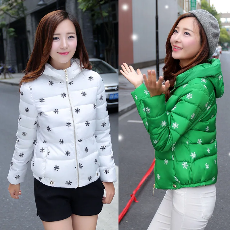 2016 Winter New Korean Slim Hooded Jacket Snow Short Mianfu Female Fashion Coat Sale Designer Womens Coats Cotton Women